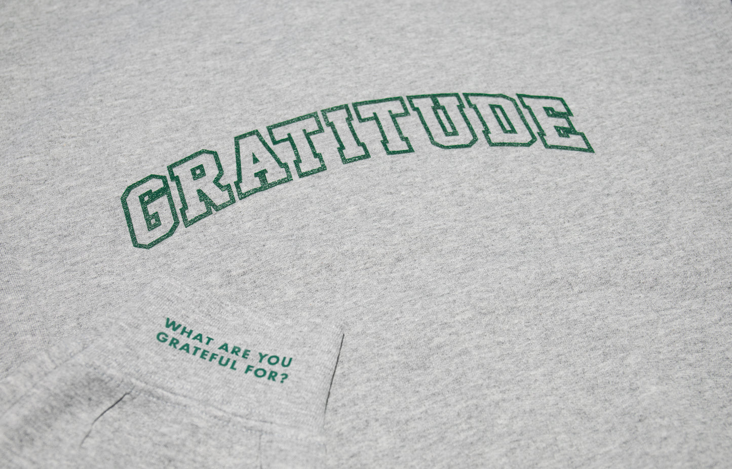 Adults Gratitude Crewneck Sweater - Heather Grey